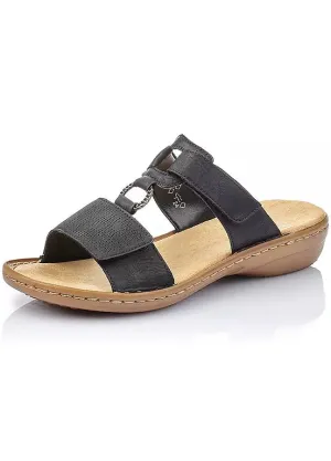 60885-00 LADIES' SANDALS BLACK FLEXIBLER ANFLECHTER