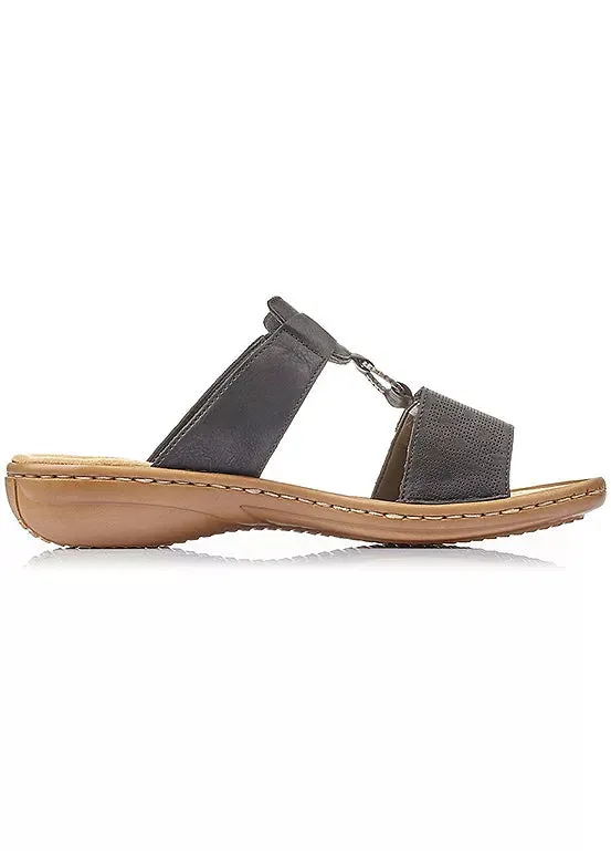 60885-00 LADIES' SANDALS BLACK FLEXIBLER ANFLECHTER