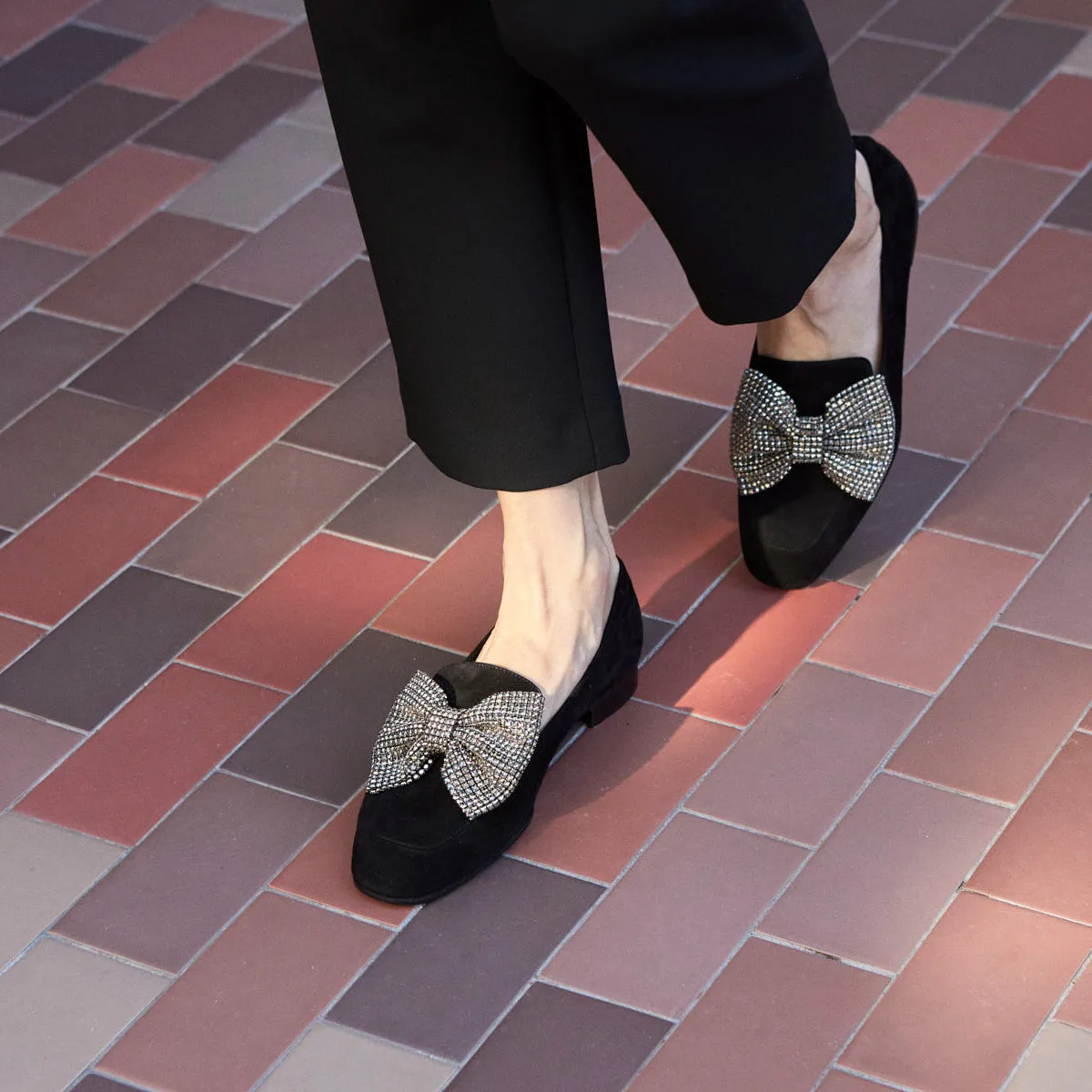 Angela Strass Bow Loafers