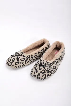 Animal Print Ballerina Style Slippers