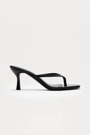 Ayla Thong Mules - Black