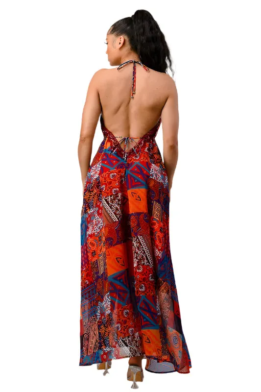 Boho Babe- Sleeveless Maxi Dress