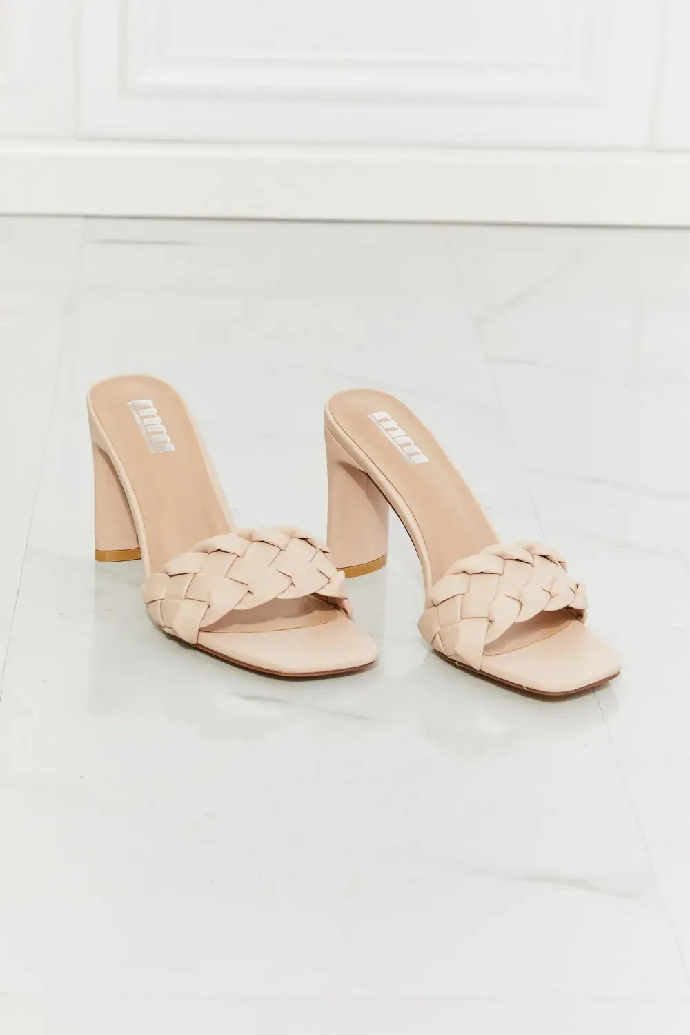 Braided Block Heel Sandals