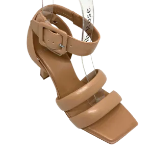 Carrano Ankle Strap Heels  -  Toast