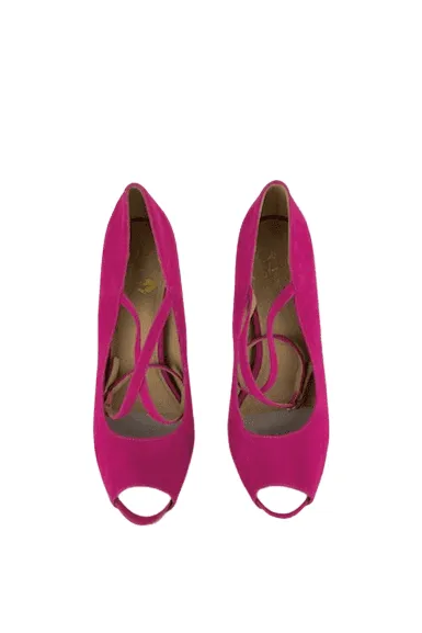 Colin Stuart women's pink peep toe heels size 8.5B