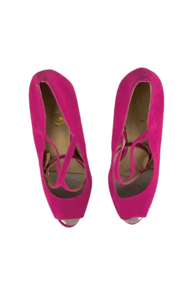Colin Stuart women's pink peep toe heels size 8.5B