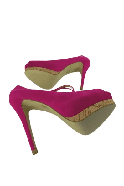 Colin Stuart women's pink peep toe heels size 8.5B