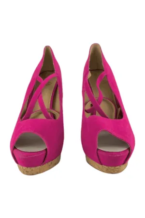 Colin Stuart women's pink peep toe heels size 8.5B