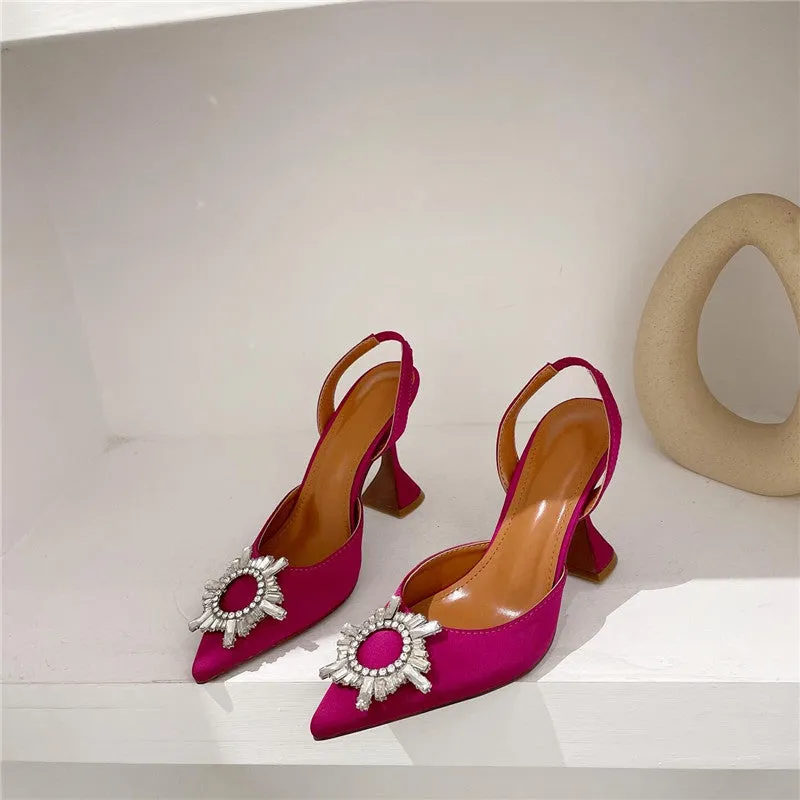 Crystal Slingback Pumps