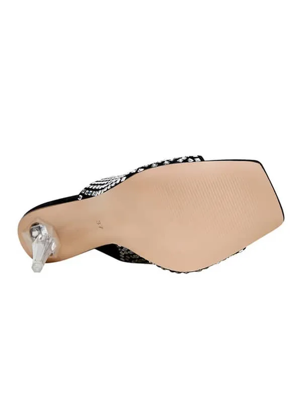 Fashion Square Toe Stiletto Mule