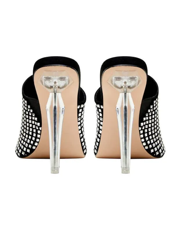 Fashion Square Toe Stiletto Mule