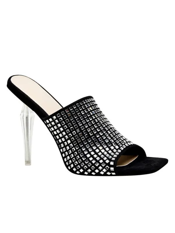 Fashion Square Toe Stiletto Mule