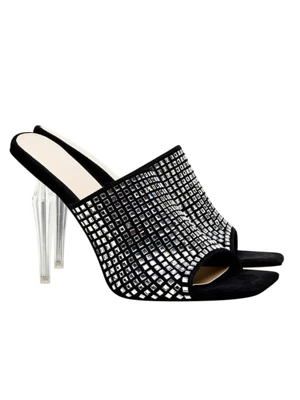 Fashion Square Toe Stiletto Mule