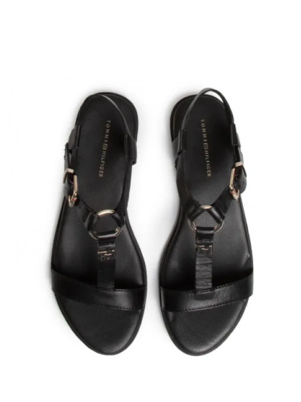 Feminine Leather Flat Sandal