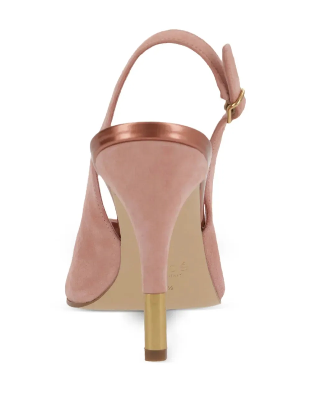 Heeled Flower Sandals in Light Rosewood