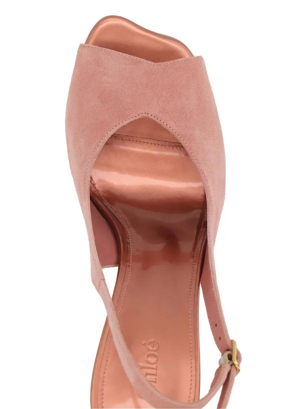 Heeled Flower Sandals in Light Rosewood