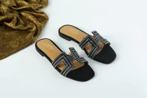 HERMES ORAN SANDAL - BLACK