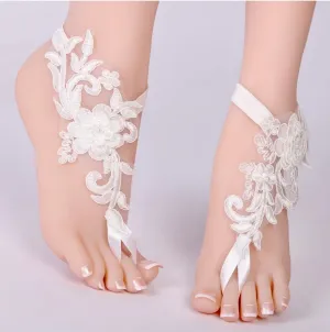 Lace Wedding Barefoot Sandals