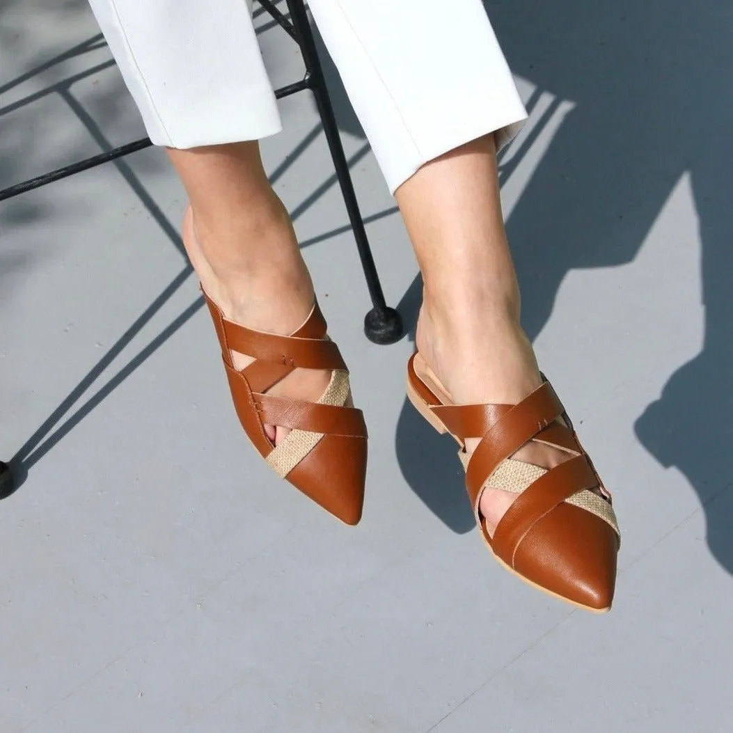 Lana tan mule