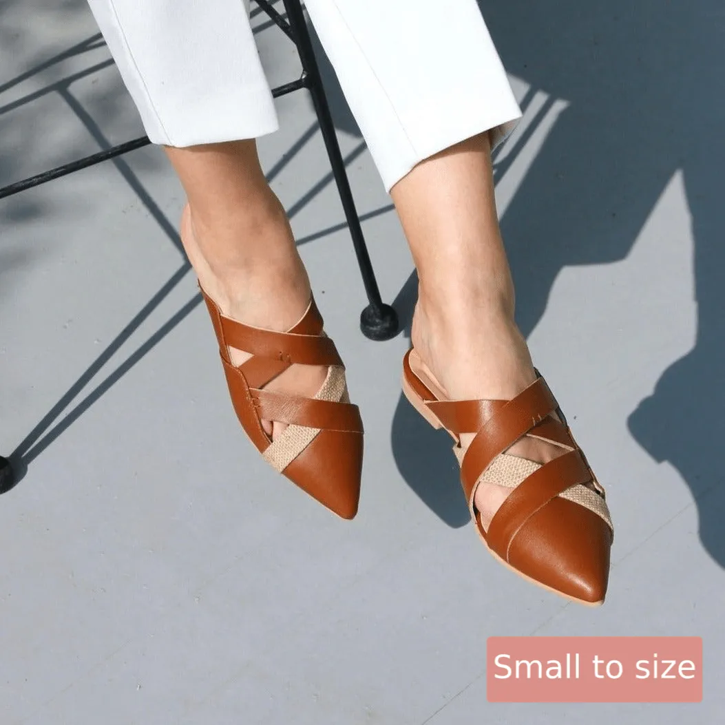 Lana tan mule