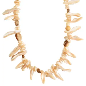 LIGHT seashell necklace brown/gold-plated