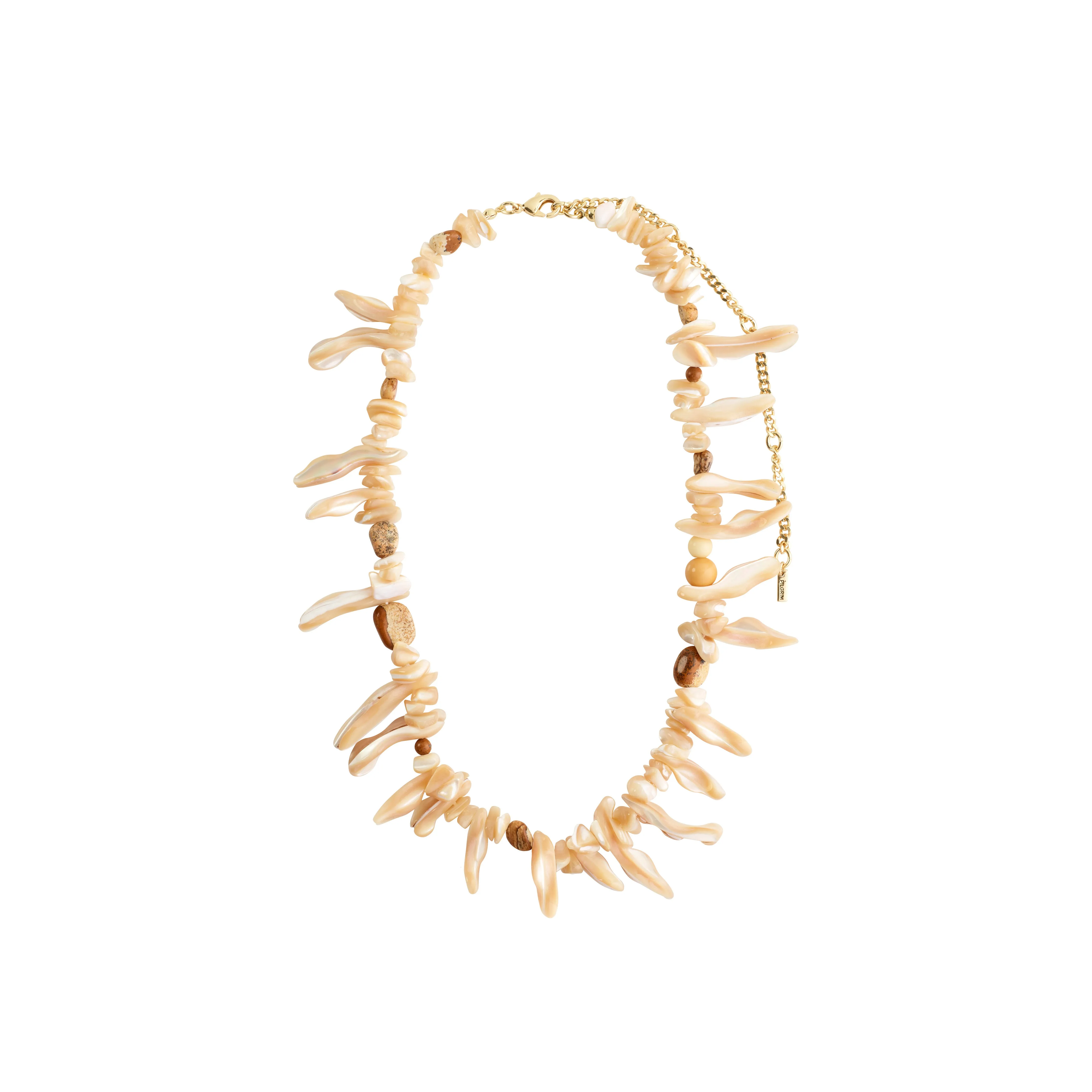 LIGHT seashell necklace brown/gold-plated