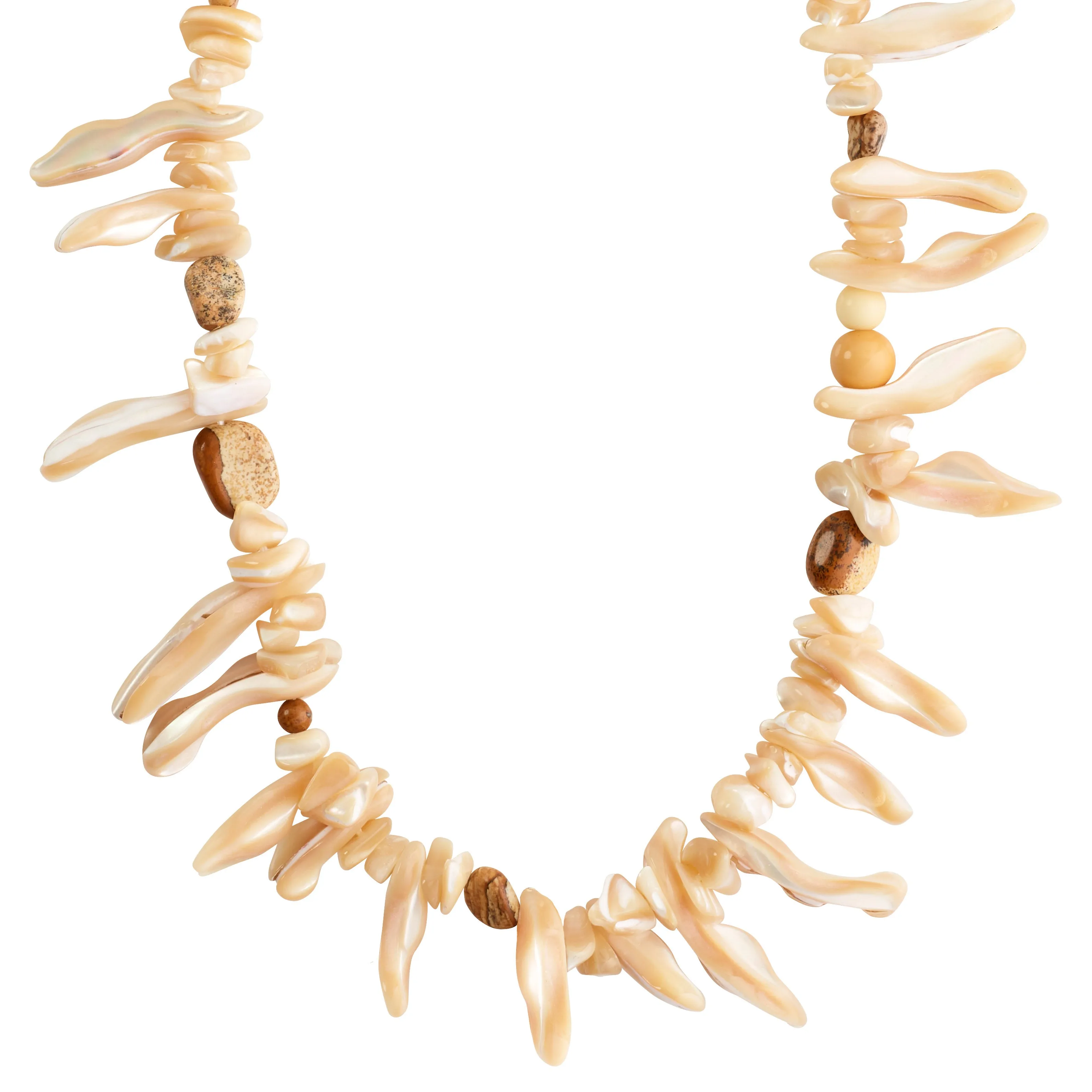 LIGHT seashell necklace brown/gold-plated