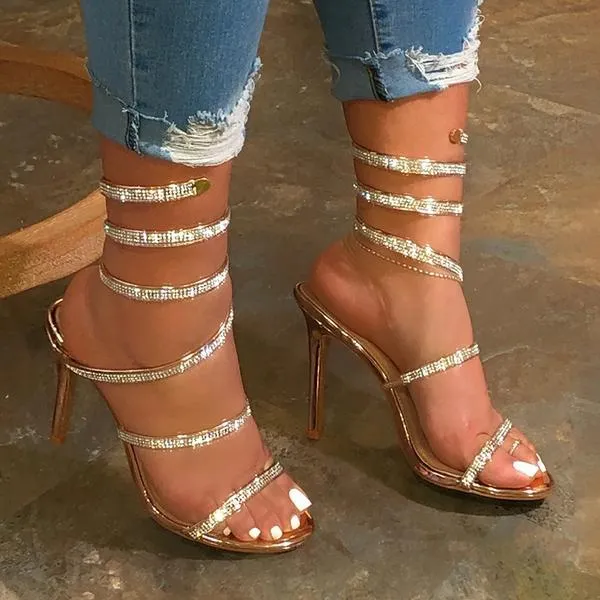 Lightly Padded Insole Spiral Heels