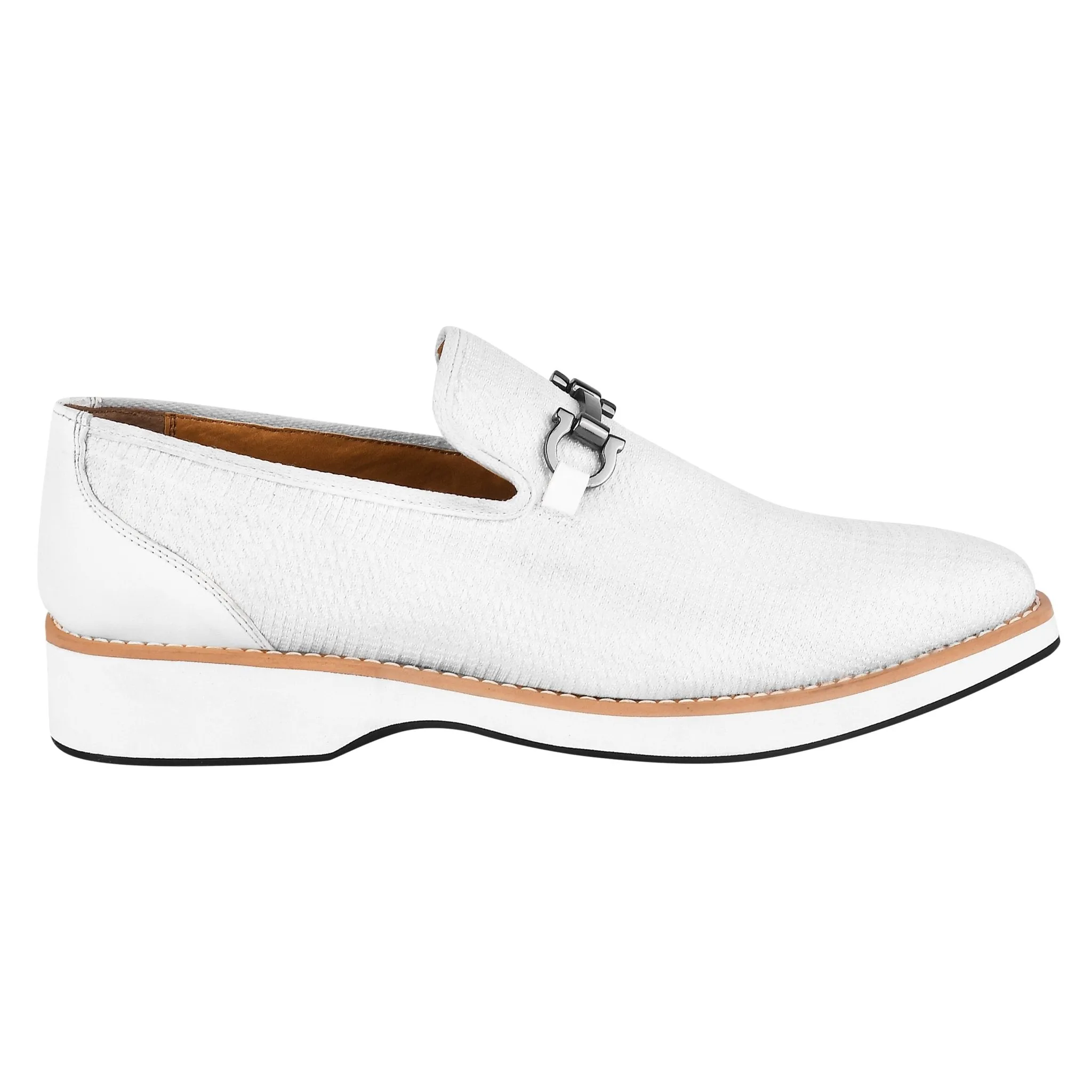 Megaball mens Casual textile printed buckle shoes