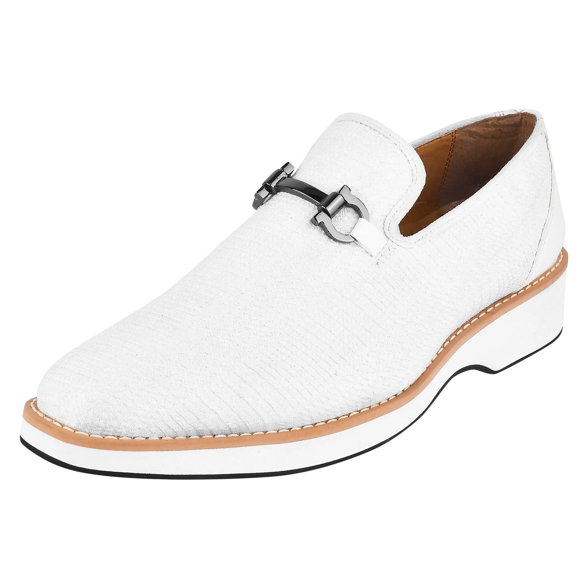 Megaball mens Casual textile printed buckle shoes