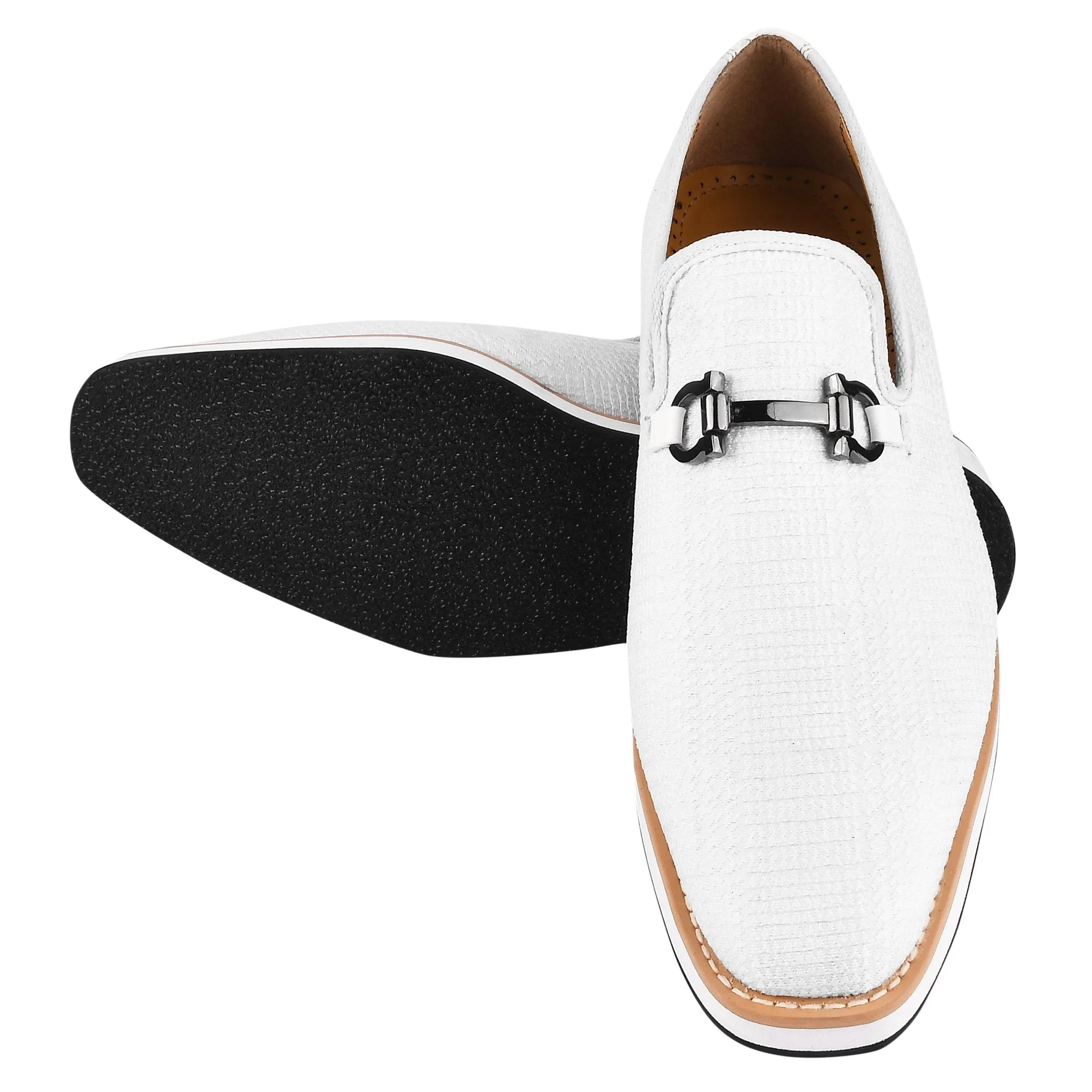 Megaball mens Casual textile printed buckle shoes