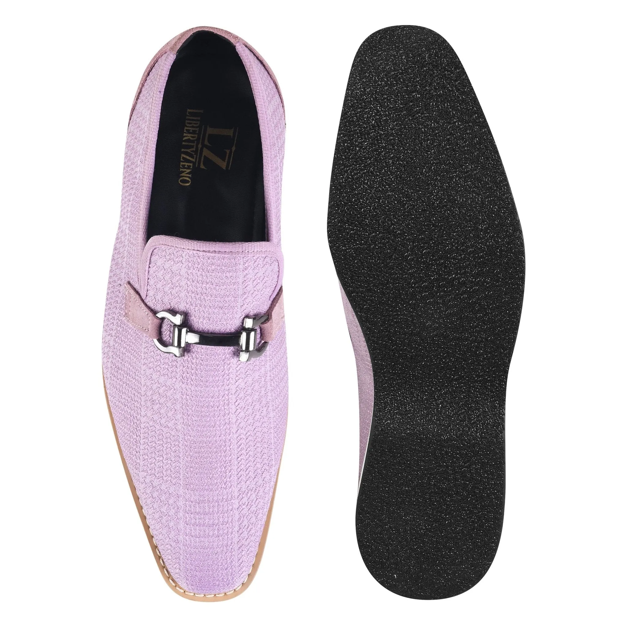 Megaball mens Casual textile printed buckle shoes