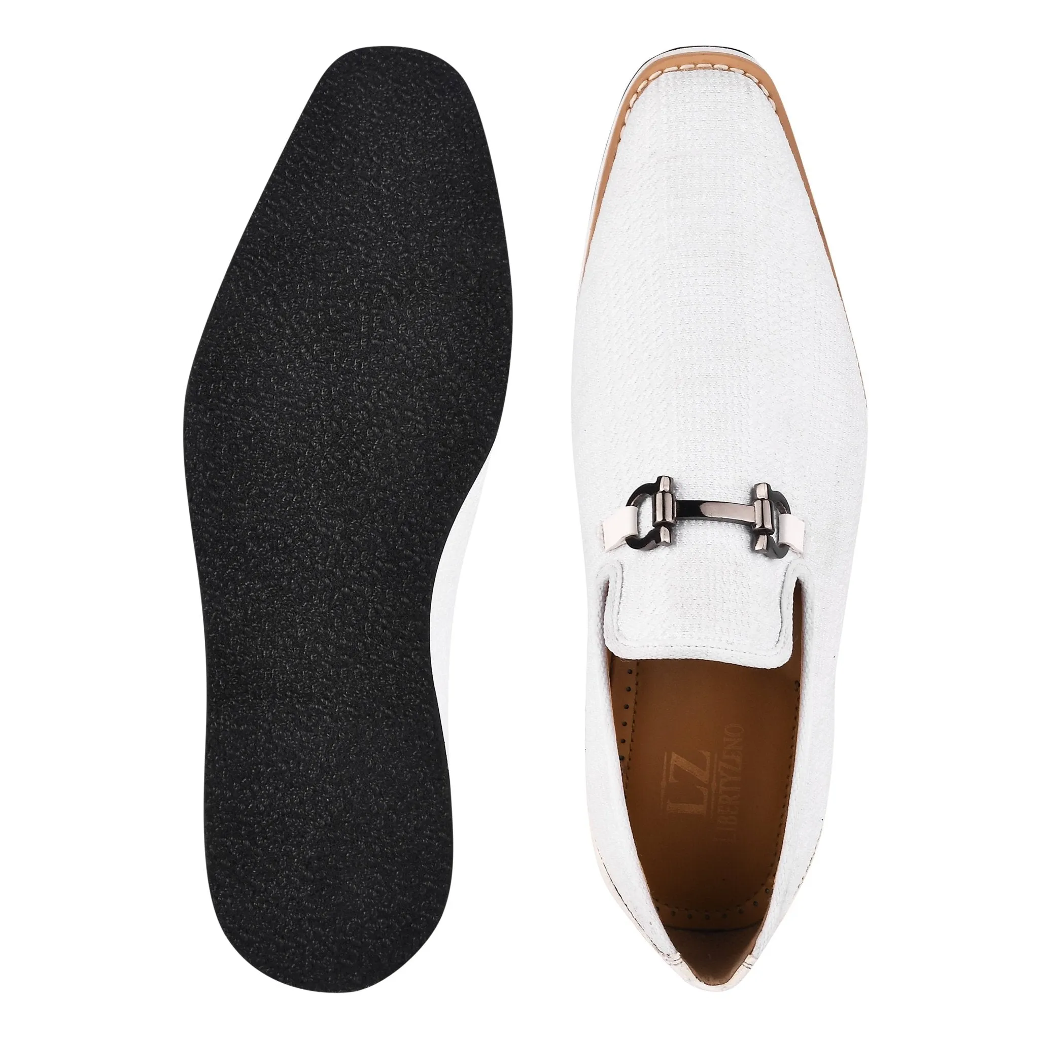Megaball mens Casual textile printed buckle shoes