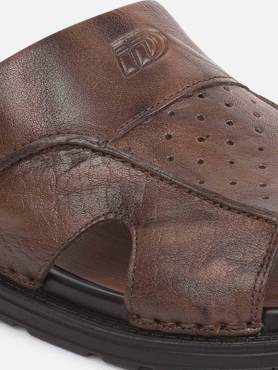 Men's Brown Slip On Sandal (ID4243)