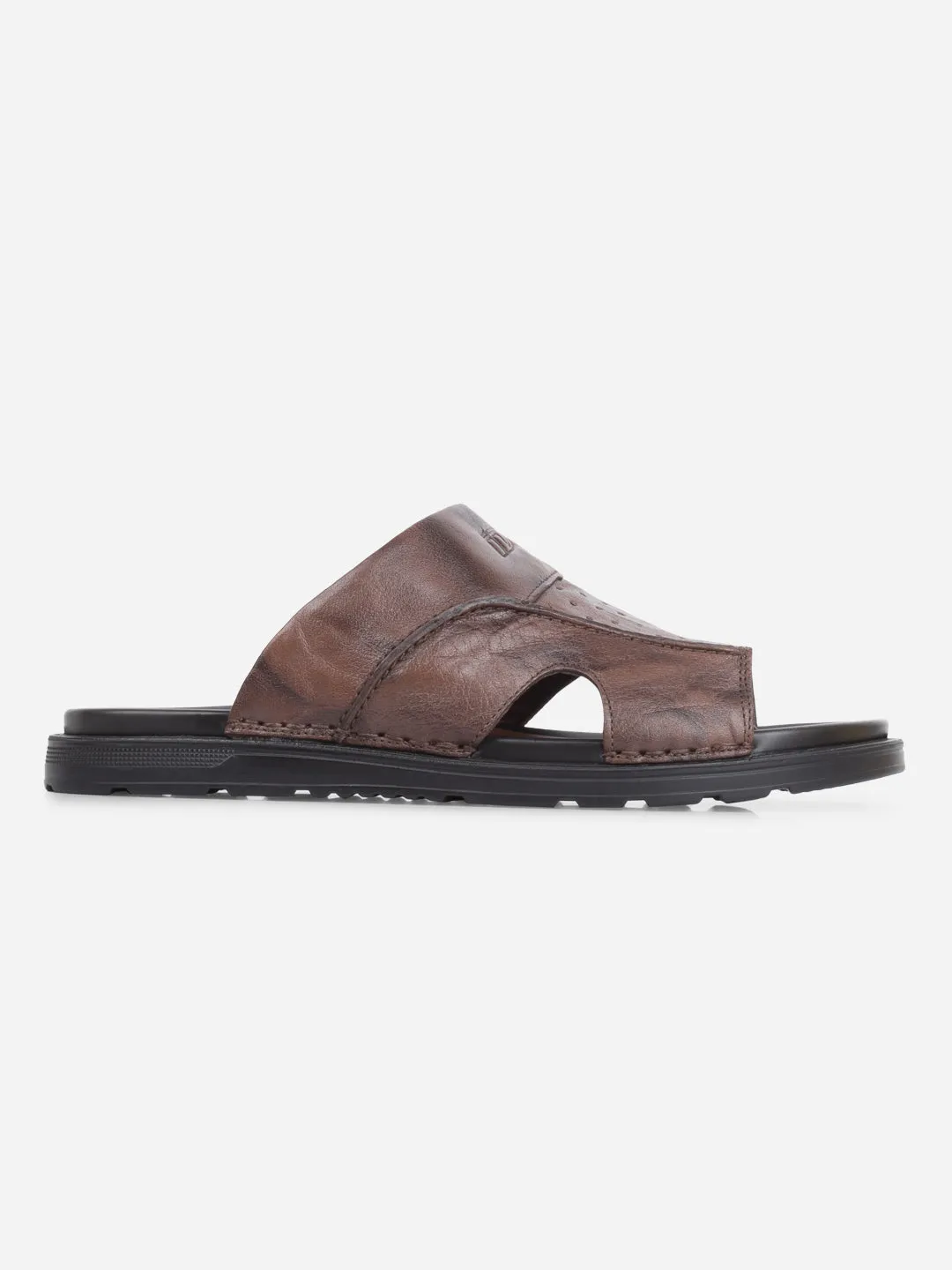 Men's Brown Slip On Sandal (ID4243)