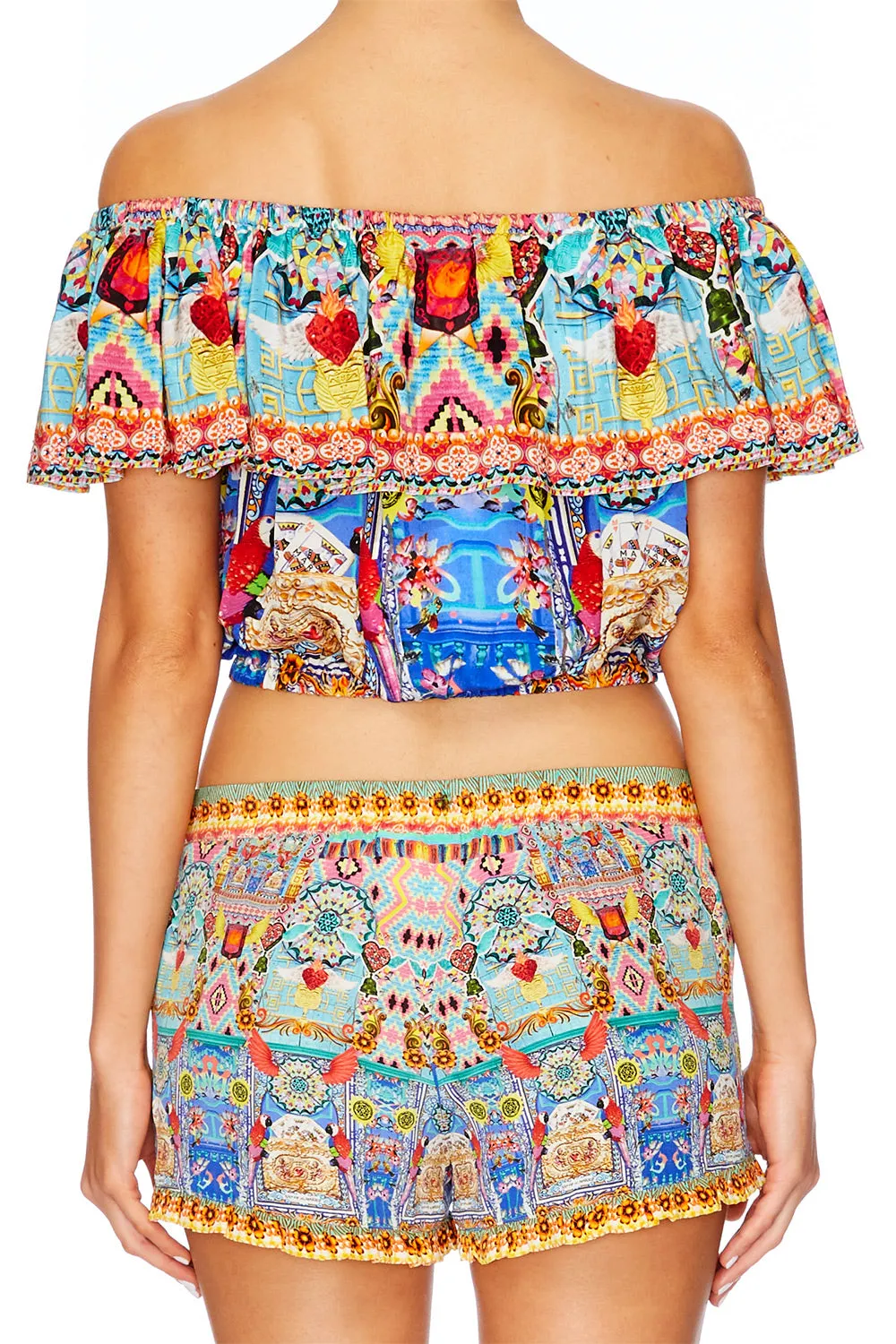MID DRIFF FRILL TOP CLOSE TO MY HEART