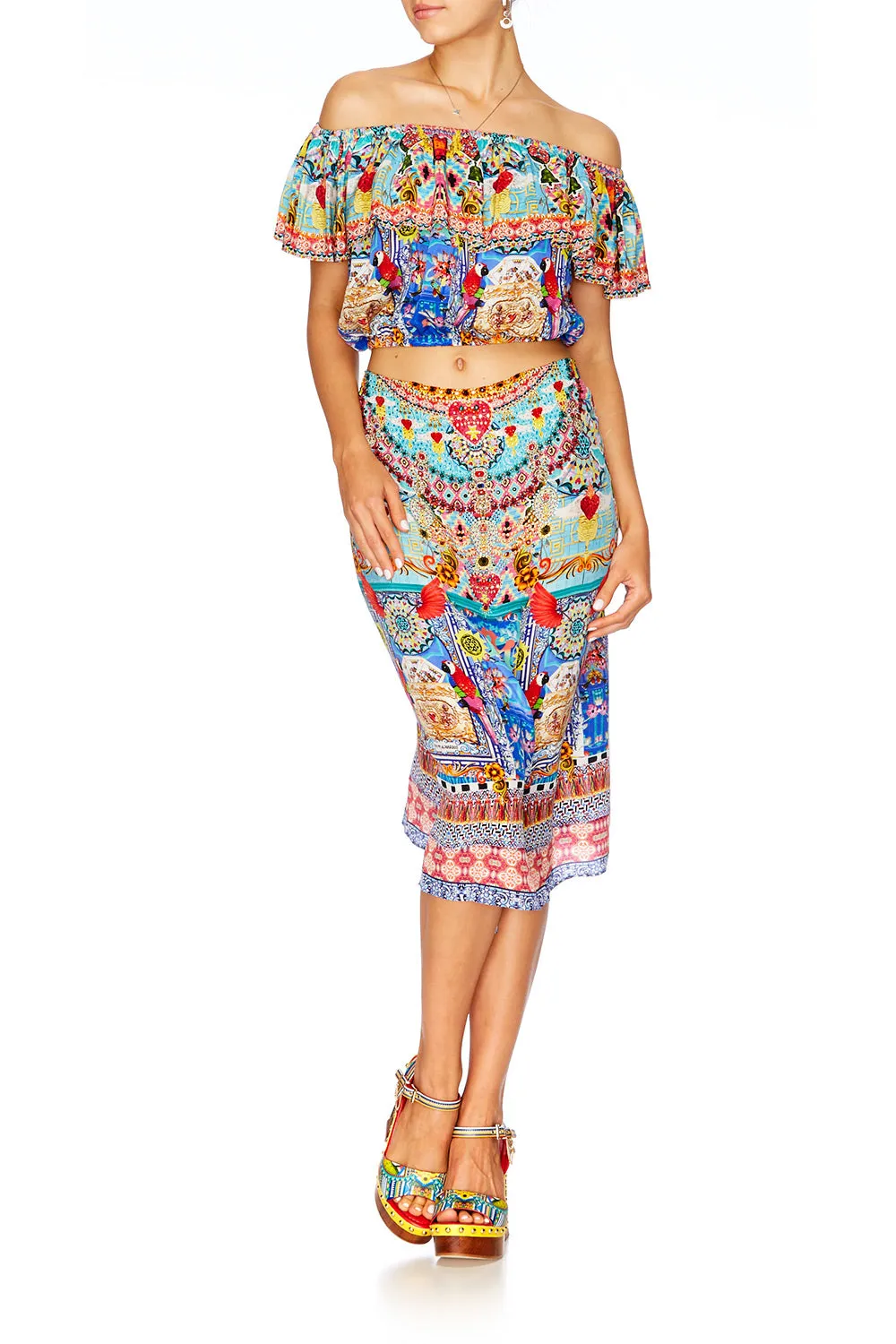 MID DRIFF FRILL TOP CLOSE TO MY HEART