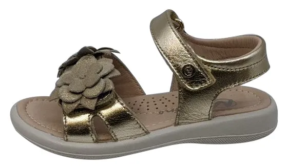 Naturino Girl's Noter Hook and Loop sandals, Laminato/Platino