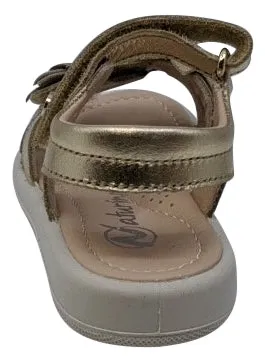 Naturino Girl's Noter Hook and Loop sandals, Laminato/Platino