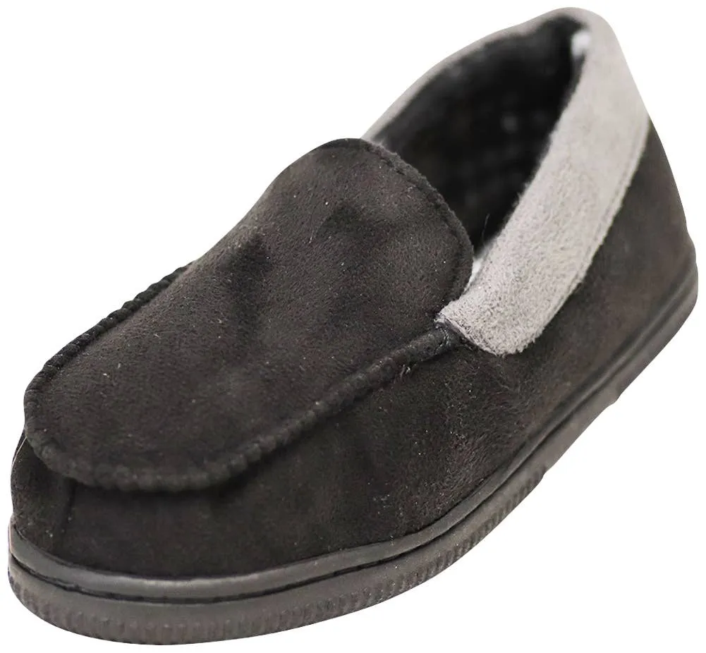 NORTY Big Kids 4-6 Black/Grey Slippers 17502