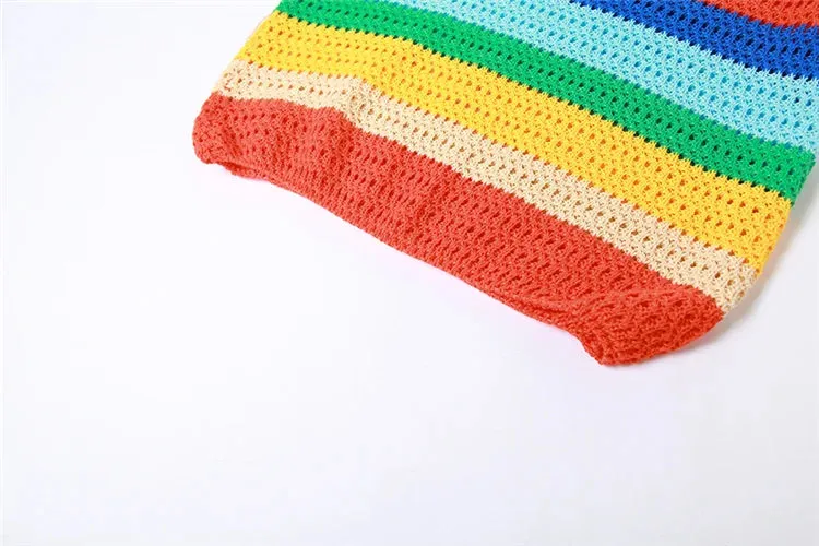 On A Flight To Paradise Crochet Mini Dress