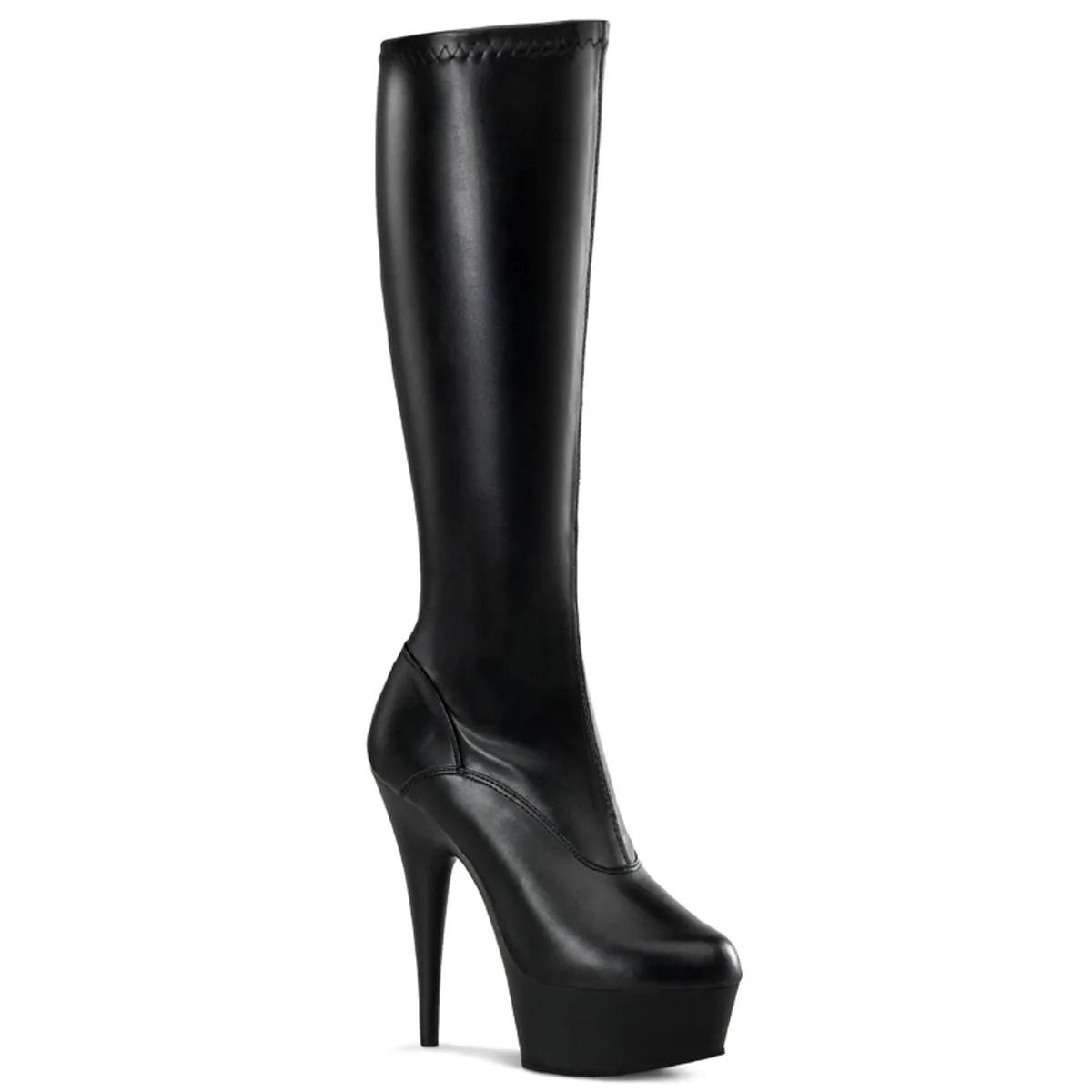 Pleaser Delight-2000-Black-Size 8-Clearance
