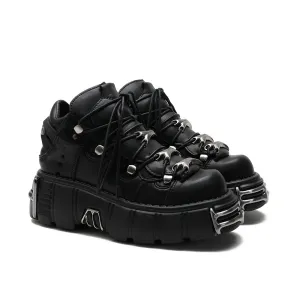 Punk Style Lace Up Shoes