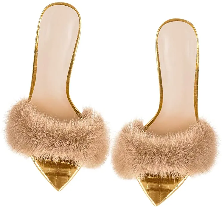 Rich Bi$h Fur Mules