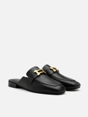 Romee Vintage Gold Buckle Slip On Mules