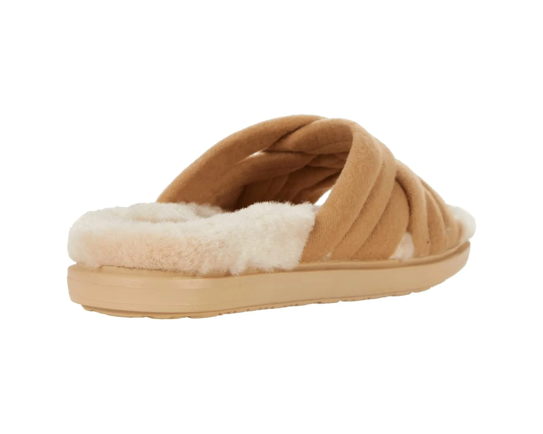 Sam Edelman Vaugn 3 Camel Strappy Slip On Open Toe Slides Flats Sandals