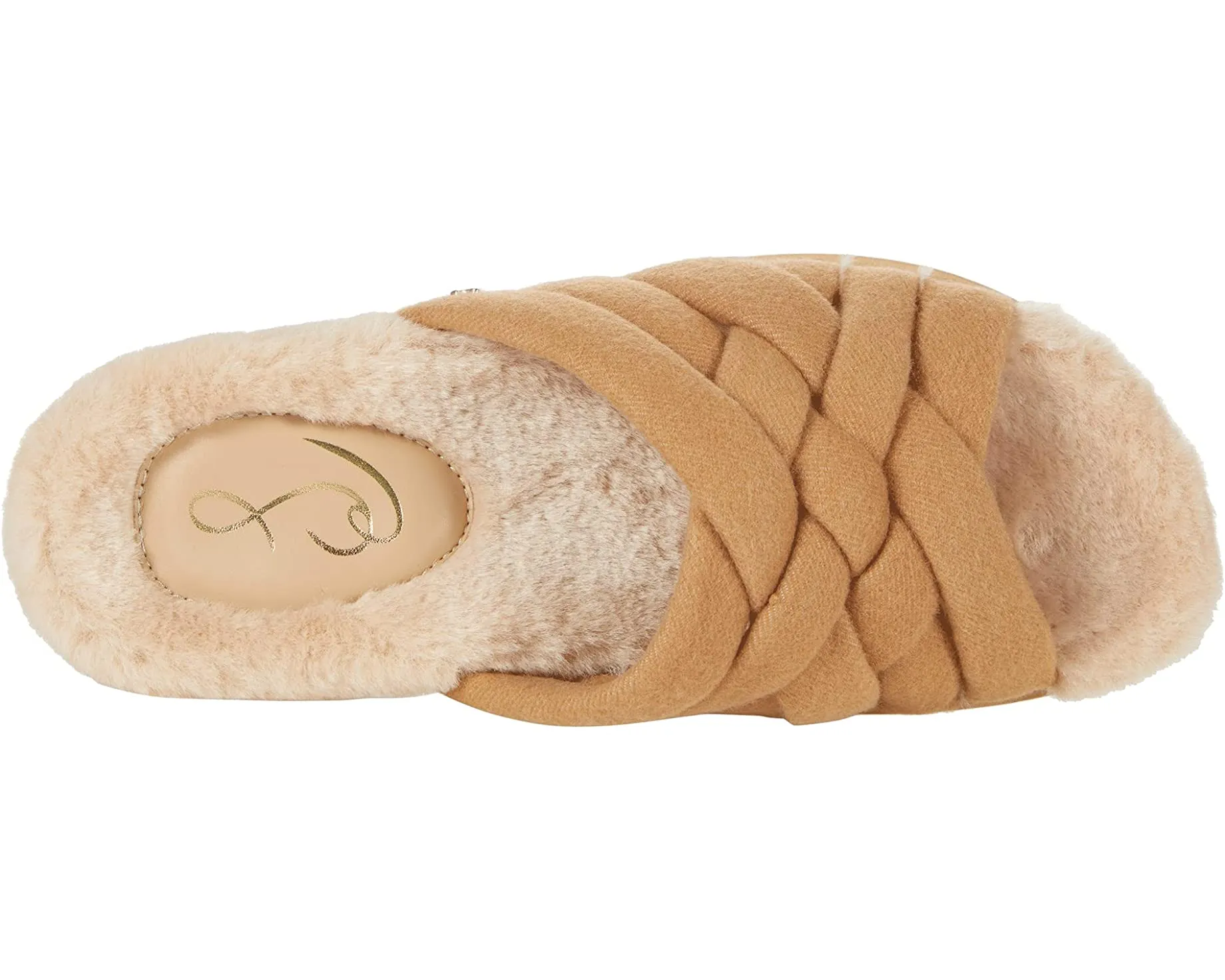 Sam Edelman Vaugn 3 Camel Strappy Slip On Open Toe Slides Flats Sandals