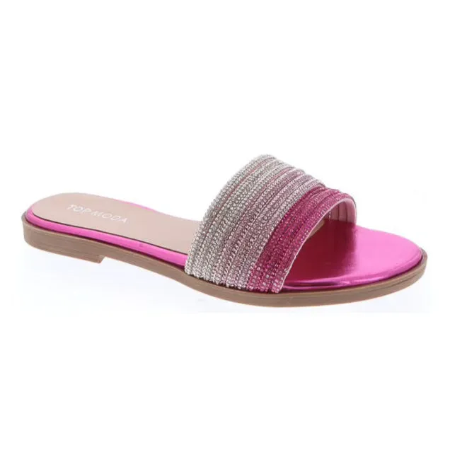 Sevilla - Embellished Strap Slip On Sandals