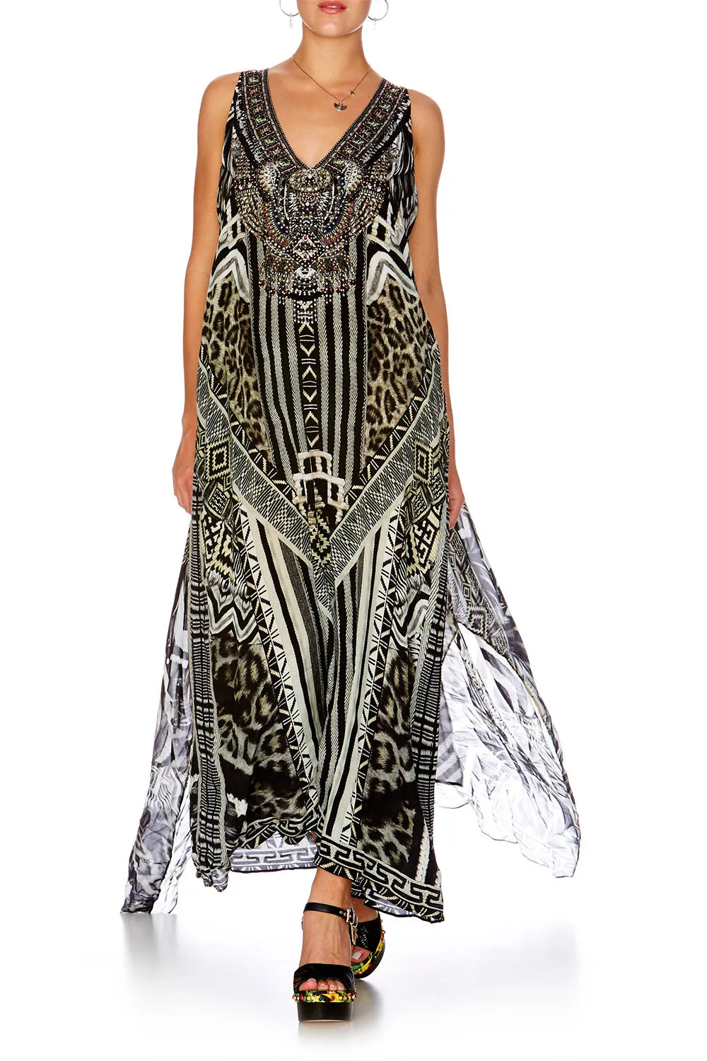 TIE FRONT MULTIWEAR DRESS TRIBAL THEORY
