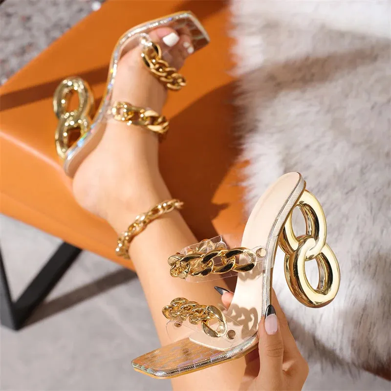 Transparent Chic  Style Shoes